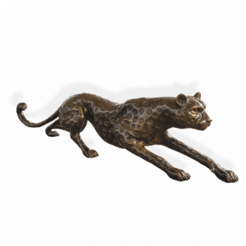 Cheetah Stalking Bronze Sculpture