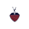 Ostrich leather campari pendant