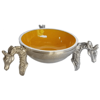 Giraffe Round Bowl - Ochre