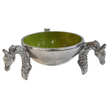 Giraffe Round Bowl - Olive