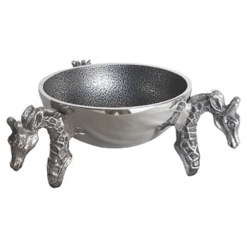 Giraffe Round Bowl - Natural Finish