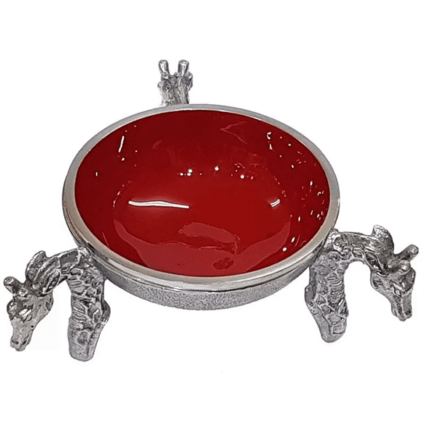Giraffe Round Bowl - Red