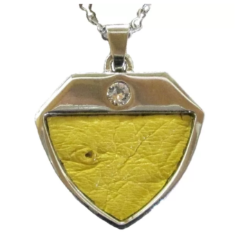 Large Ostrich Pendant - Yellow