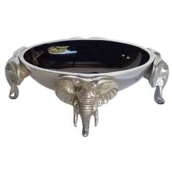 Elephant Oval Bowl - Black