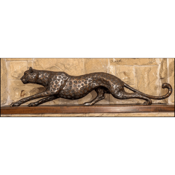 Cheetah Stalking Bronze Sculpture