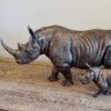 Wyntir & Blizzy – Bronze Rhino & Baby