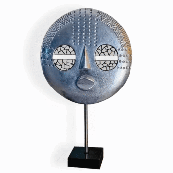 Baluba Mask On Granite Stand - Medium Size