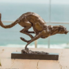 Cheetah Hunting Bronze Sculpture