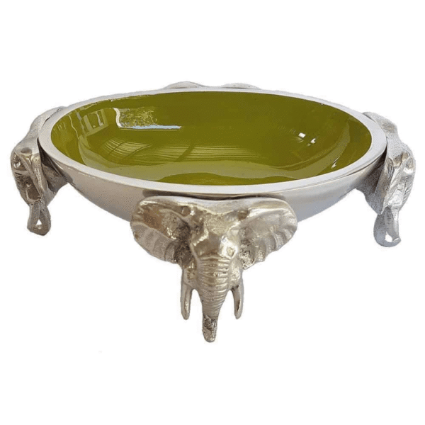 Elephant Oval Bowl - Olive