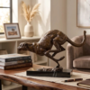 Cheetah Hunting Bronze Sculpture