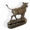 Bronze Warthog On Marble Base