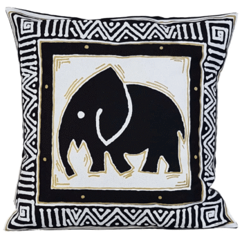 Cushion Cover - Elephant Black