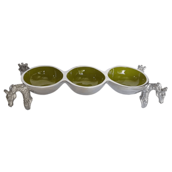 Giraffe Triple Bowl - Olive