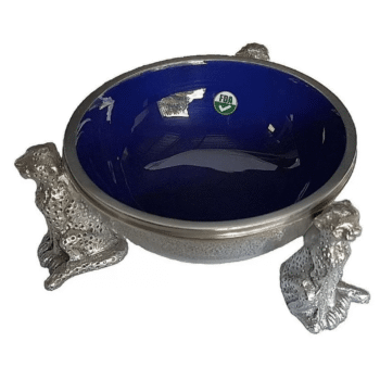 Cheetah Round Bowl - Blue
