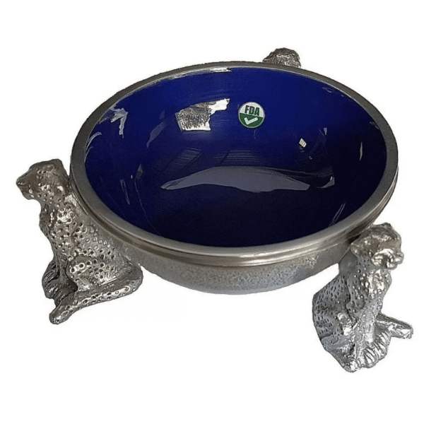 Cheetah Round Bowl - Blue