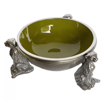 Cheetah Round Bowl - Olive