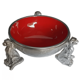 Cheetah Round Bowl - Red