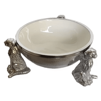 Cheetah Round Bowl - White