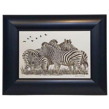 Johan Hoekstra Engraved Zebras