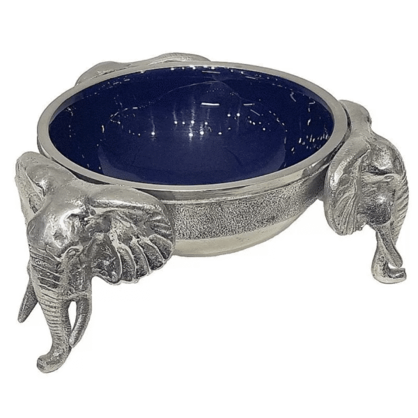Elephant Round Bowl - Blue