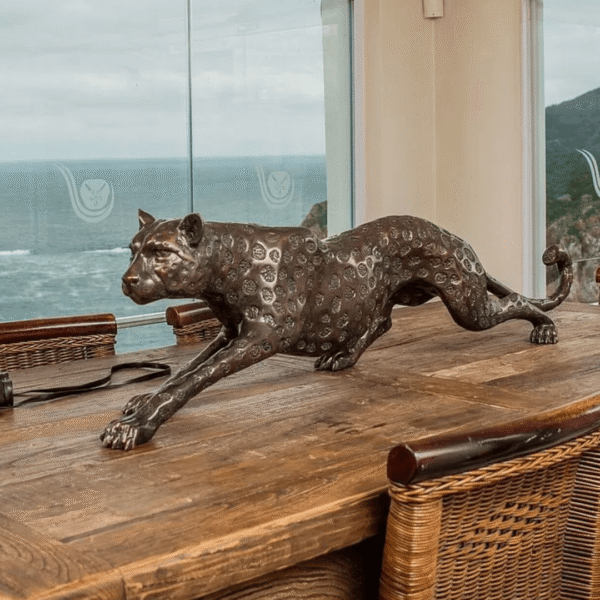 Cheetah Stalking Bronze Sculpture