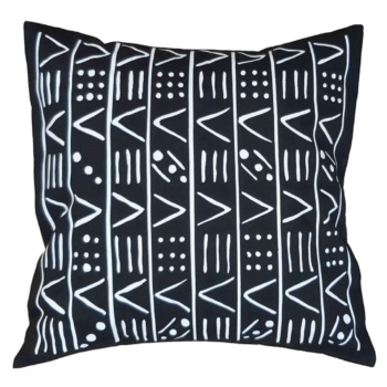 Cushion Cover - Black Ethnic Design