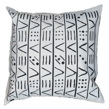 Cushion Cover - White Ethnic Design