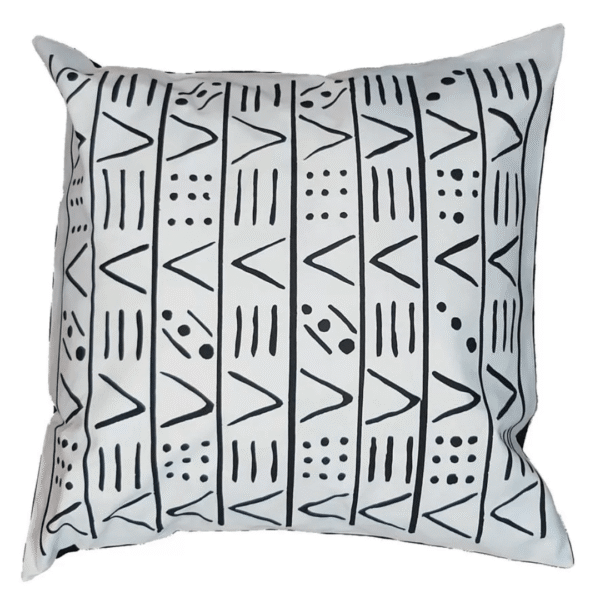 Cushion Cover - White Ethnic Design