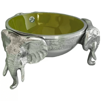 Elephant Round Bowl - Olive