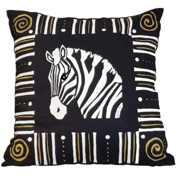 Cushion Cover - Zebra Black