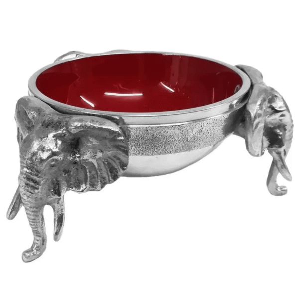 Elephant Round Bowl - Red