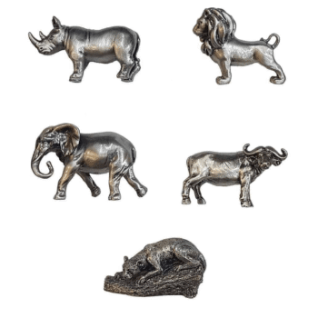 Big 5 African Animals - Pewter Set