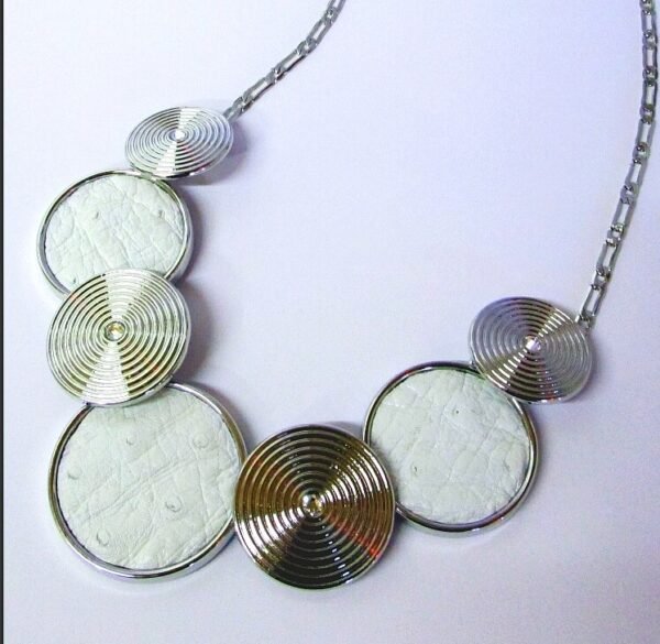 Ostrich Necklace - White