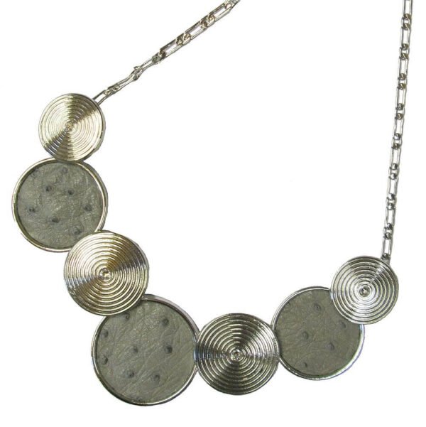 Ostrich Necklace - Mist