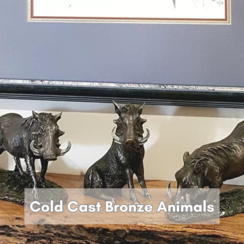 Cold cast bronze animals