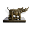 Rhino bronze sculpture