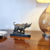 Rhino bronze sculpture
