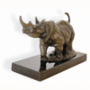 Rhino bronze sculpture