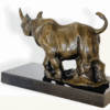 Rhino bronze sculpture