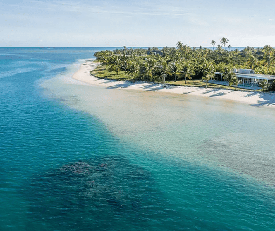 Protected by a coral reef