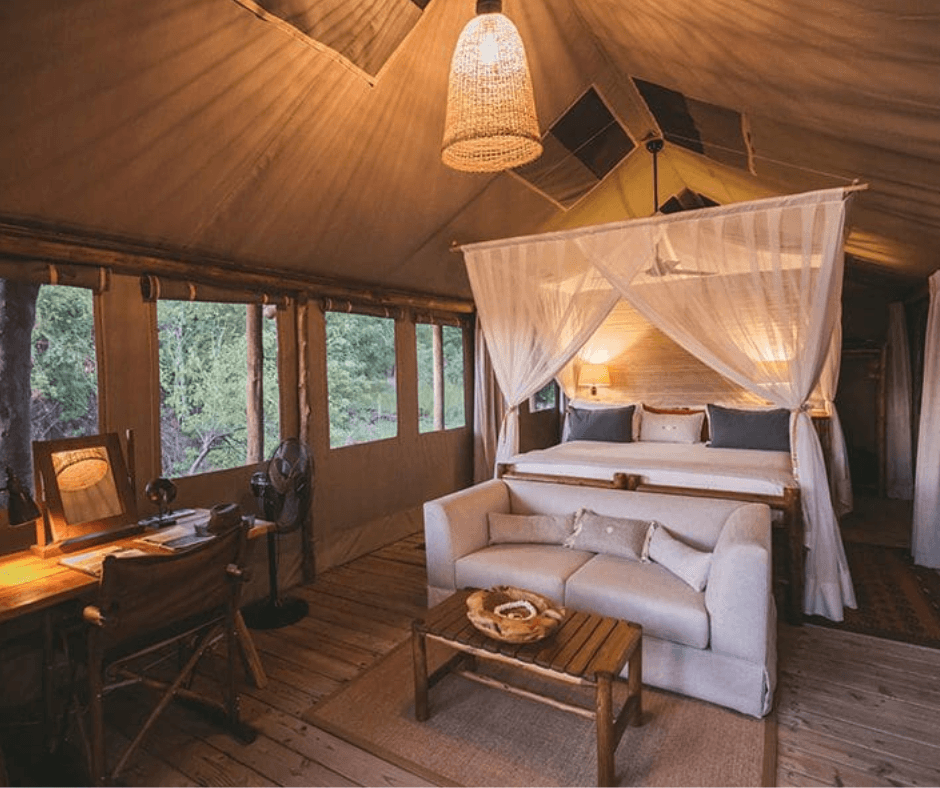 Luxury safari tent
