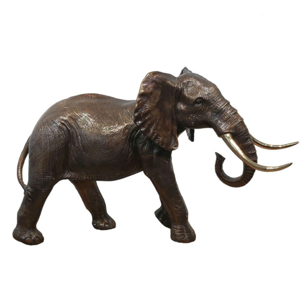 1 bronze elephant sculpture