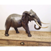 2 bronze elephant sculpture