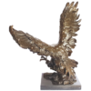 Tawny Eagle bronze sculpture rear Tawny Eagle bronze sculpture from rear