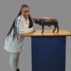 7 bronze cape buffalo sculpture